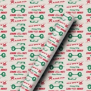 ONE ROLL: 10 ft of Ford Bronco Christmas Wrapping Paper